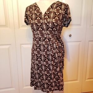 Banana Republic patterned wrap dress